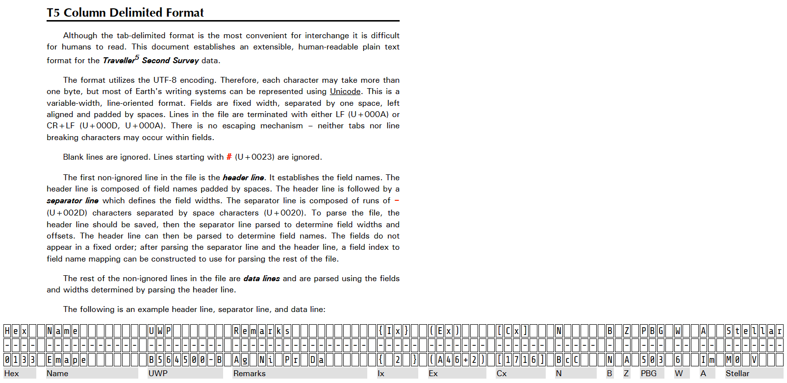 r/traveller - Using Excel to generate T5 column-delimited data for travellermap.com